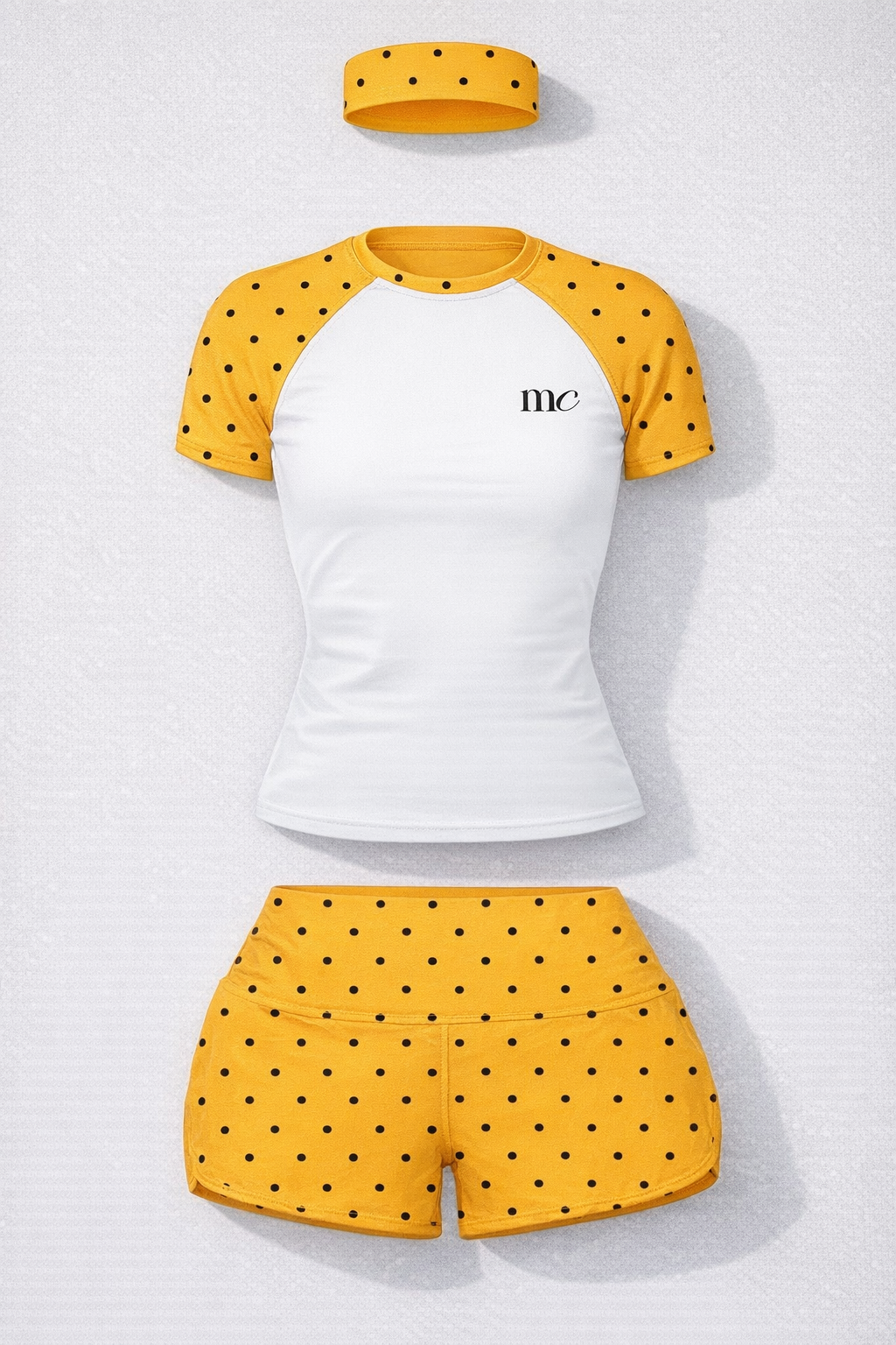 Polka Dot Lounge Set Women, Custom Color 2 Piece Outfit, Matching Short Set with Headband, Cute Summer Set XS-2XL(Preorder)