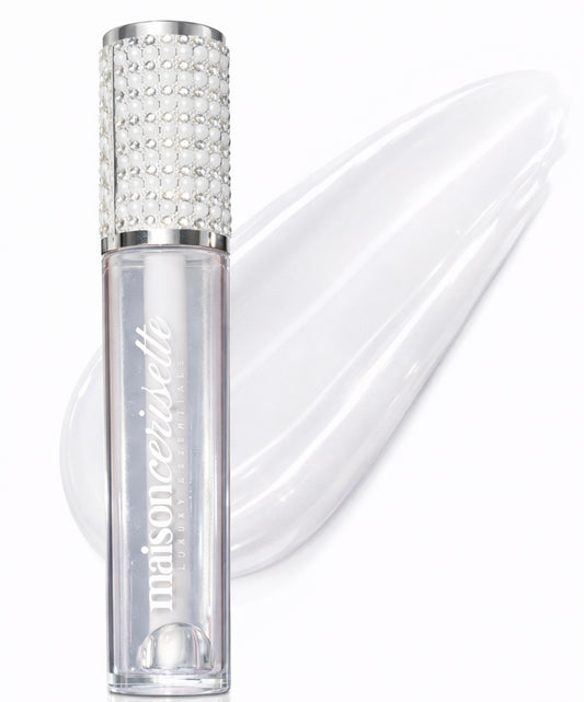 Crystal Veil Clear Lip Gloss, High Shine Clear Gloss, Non Sticky Lip Gloss, Glassy Everyday Lip Gloss