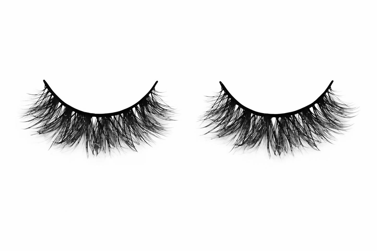 Velvet Kiss Wispy Faux Mink Lashes – Fluffy Dramatic Cat Eye Strip Lashes, Reusable Lightweight Glam Eyelashes